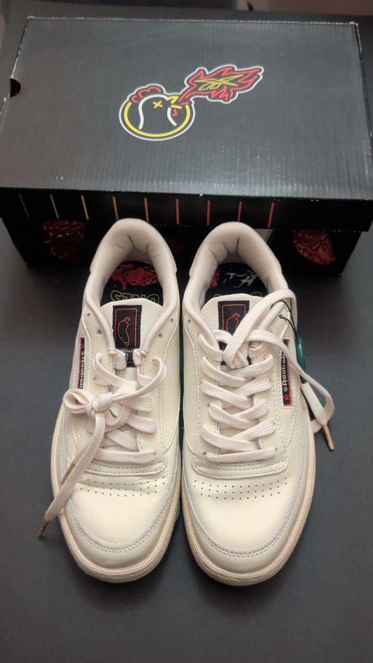 Reebok x Hot Ones Club C 85 'Scoville Level' Sneakers Size 6.5